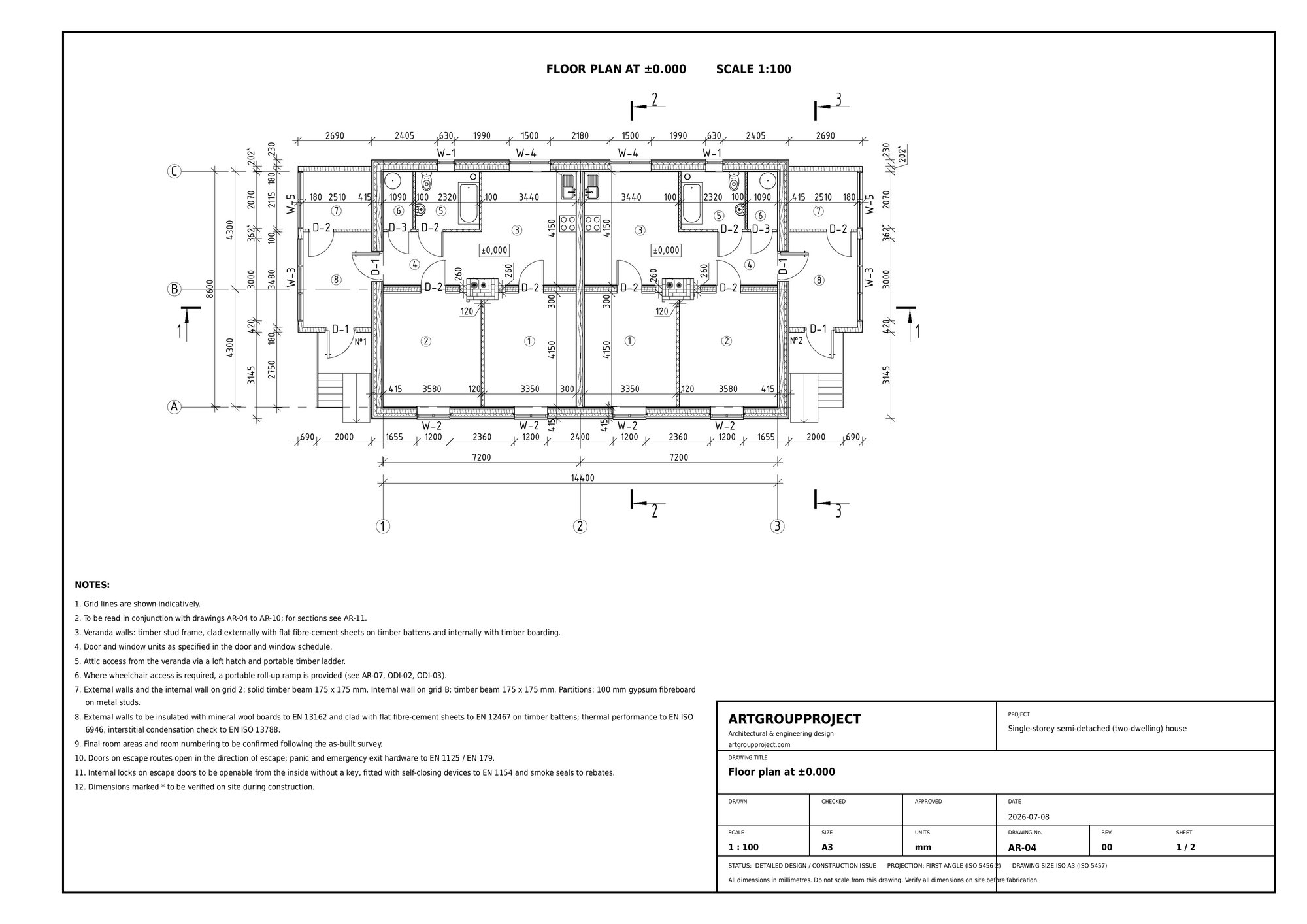AR-04   Floor plan at  0.000